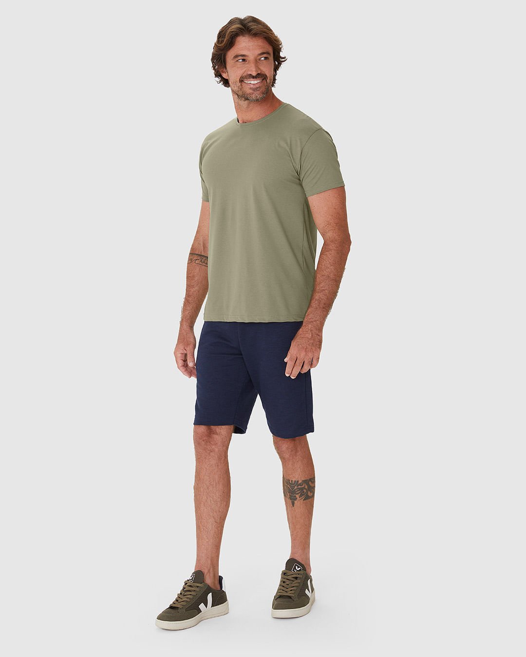 Camiseta Básica Masculina Decote Redondo Manga Curta Em Algodão Pima - Imagem 2
