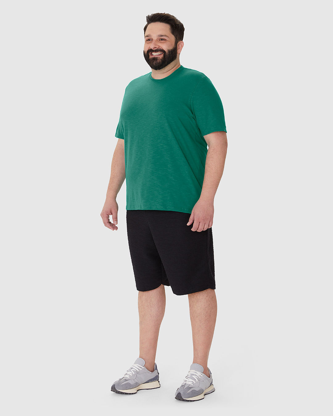 Camiseta Masculina Plus Size Em Malha Algodão Texturizada - Imagem 22