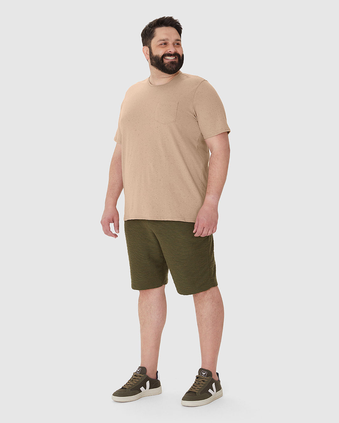 Camiseta Masculina Plus Size Bolso Frontal Em Malha Botonê - Imagem 22