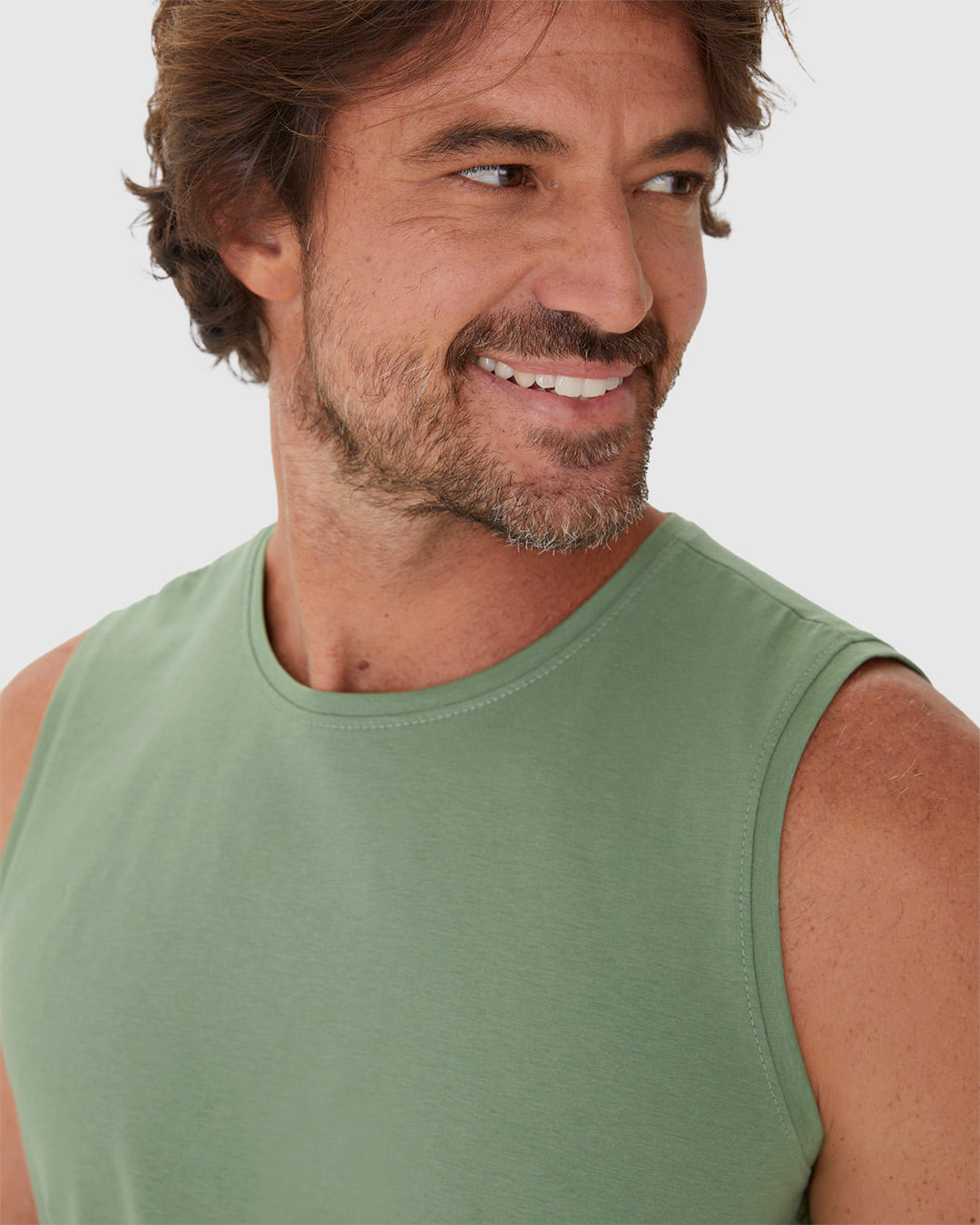 Regata Masculina Regular Em Malha Algodão Pima - Imagem 18