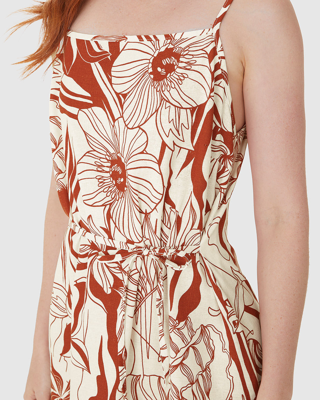 Vestido Midi Feminino Decote Reto E Fenda Lateral Em Viscolinho - Imagem 18