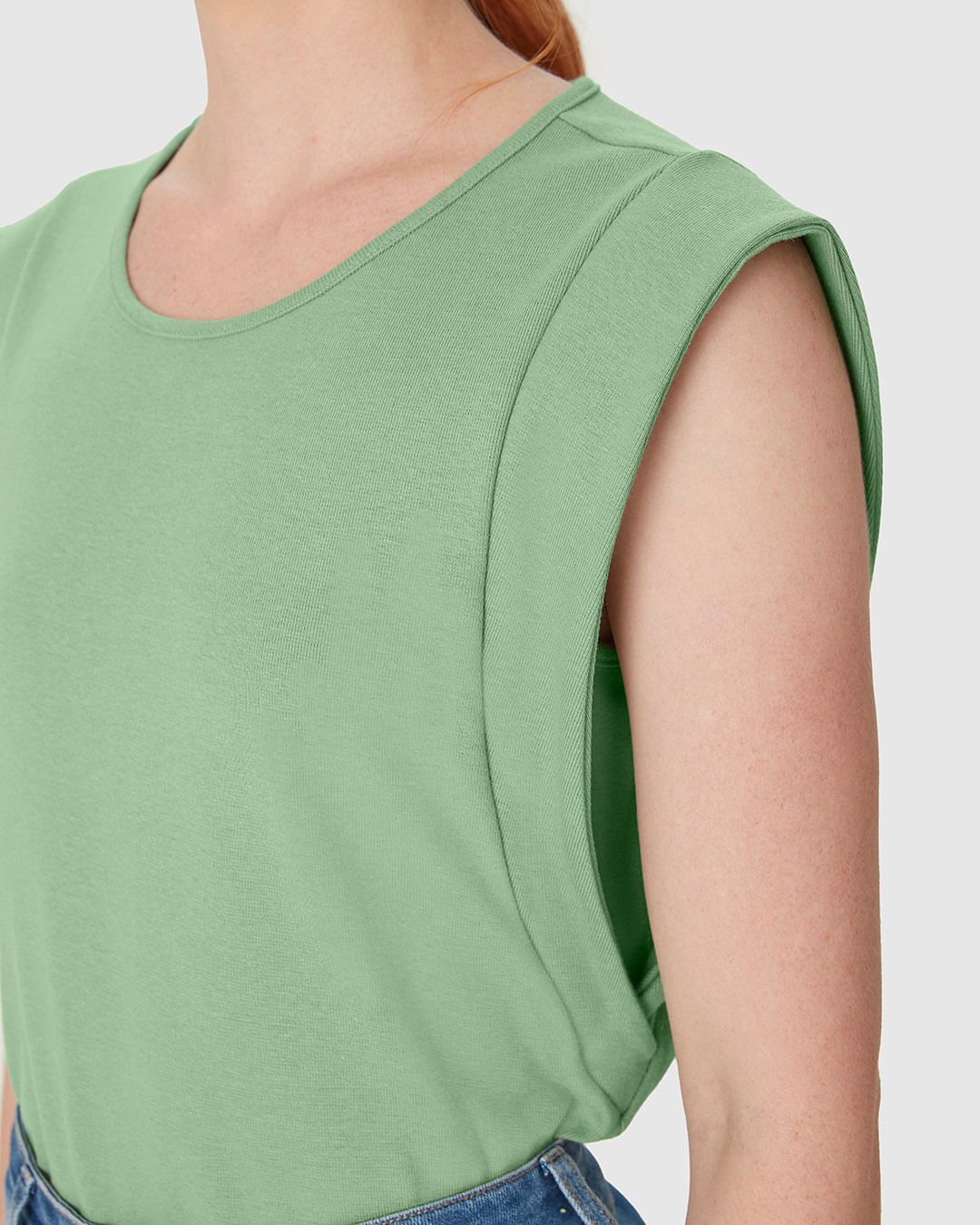 Regata Feminina Muscle Tee Decote Redondo Em Algodão - Imagem 18