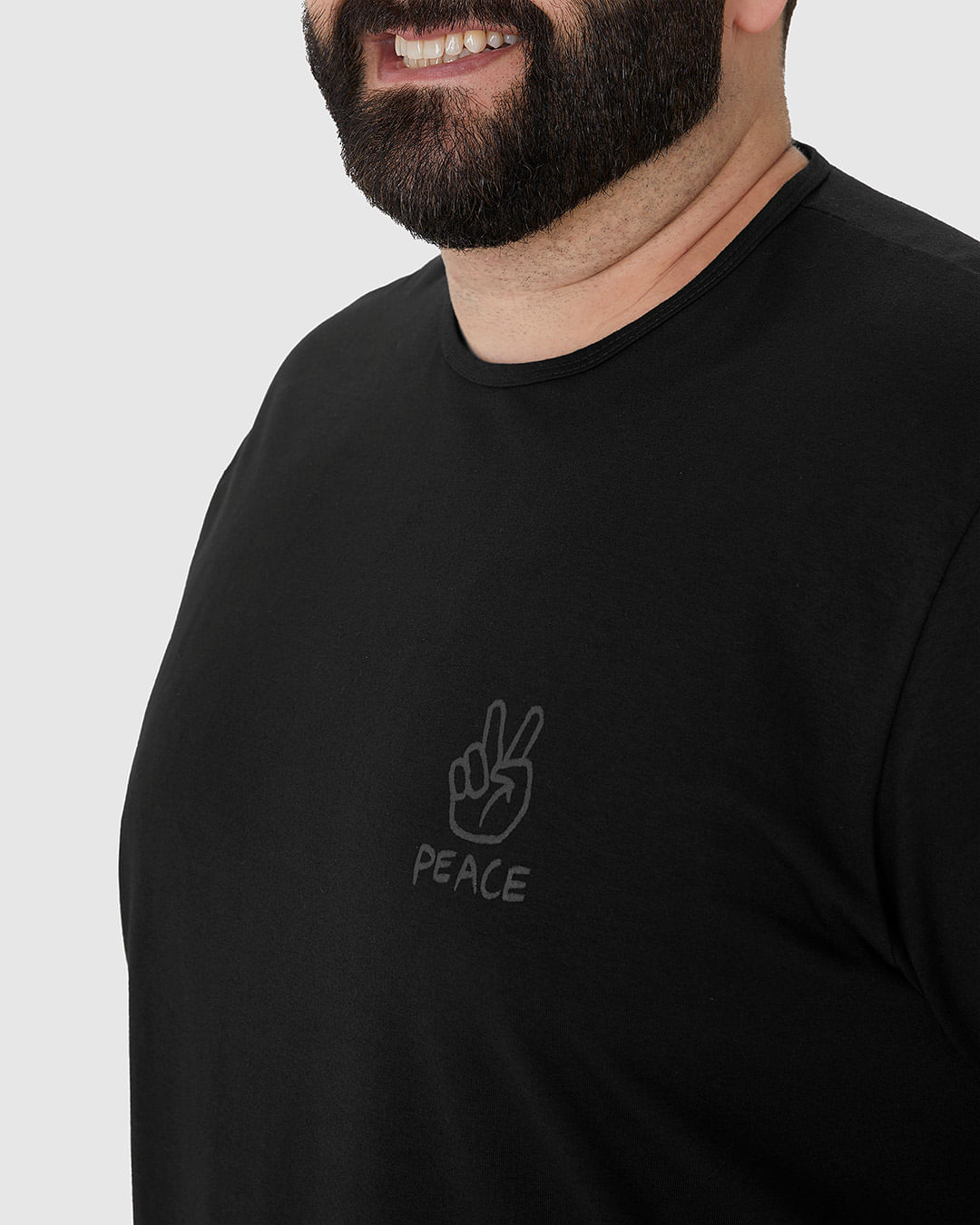 Pijama Masculino Plus Size Camiseta Manga Curta Em Algodão - Imagem 3