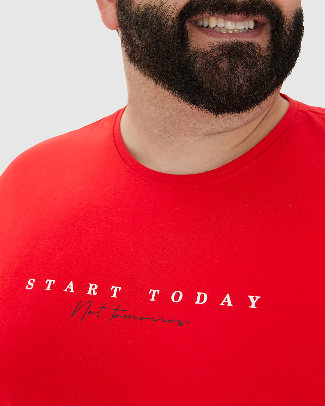 Camiseta Masculina Plus Size Decote Redondo Estampa Frontal Em Algodão - Imagem 18