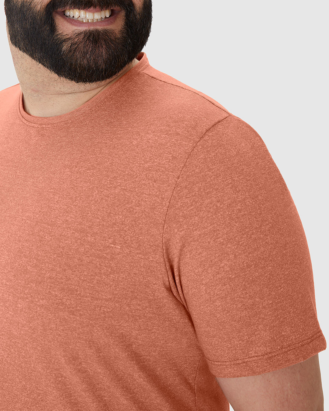 Camiseta Masculina Plus Size Em Malha Algodão Texturizada - Imagem 13