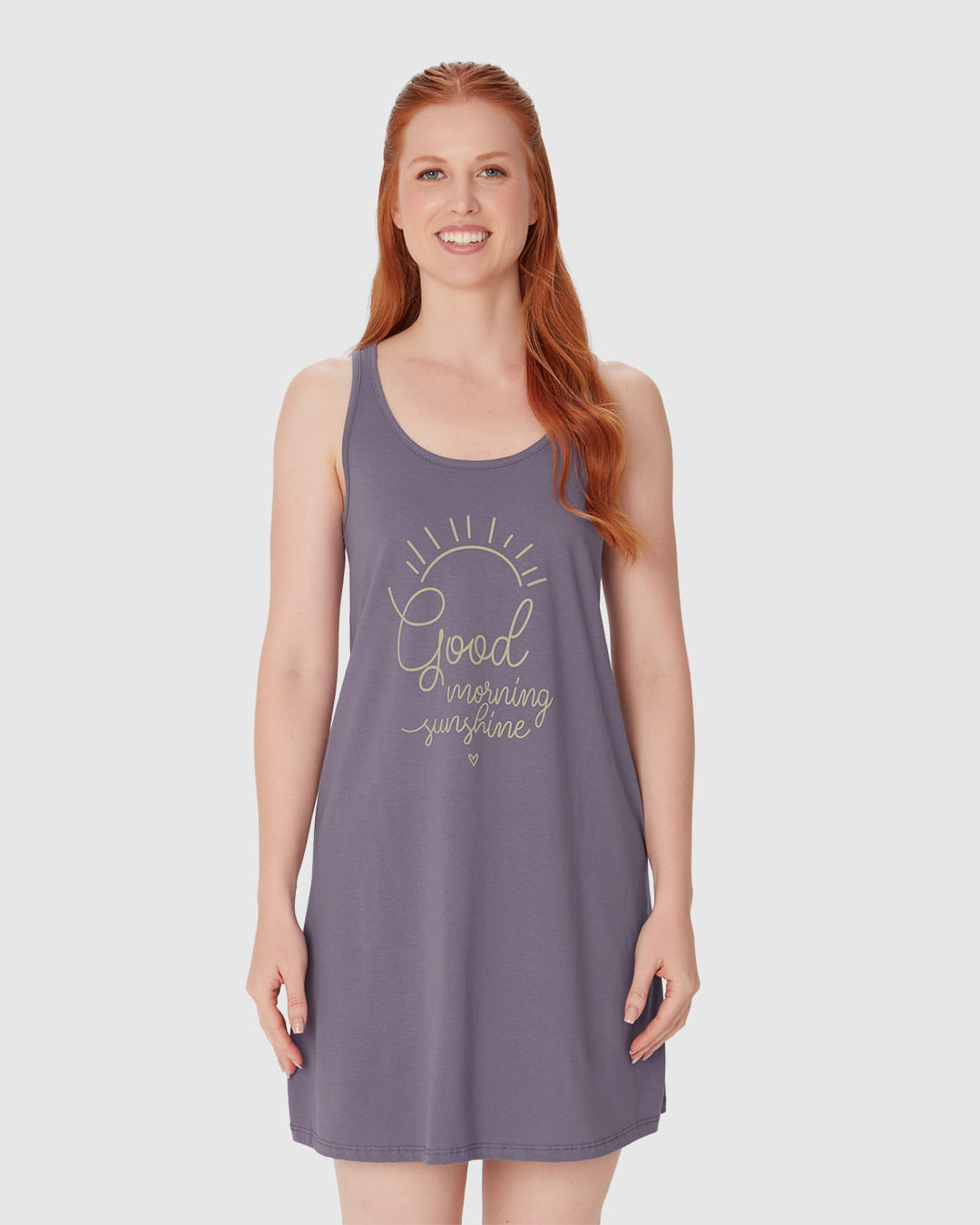 Camisola Feminina Sem Manga Estampa Frontal Em Algodão - Imagem 14