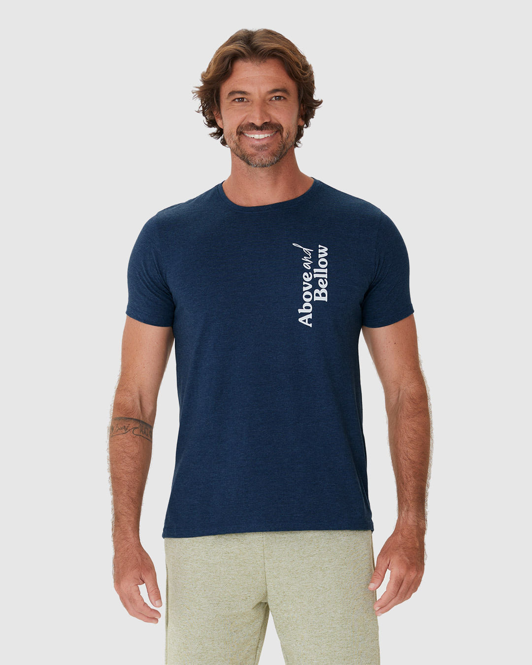 Camiseta Masculina Estampa Frontal Em Malha Algodão - Imagem 19