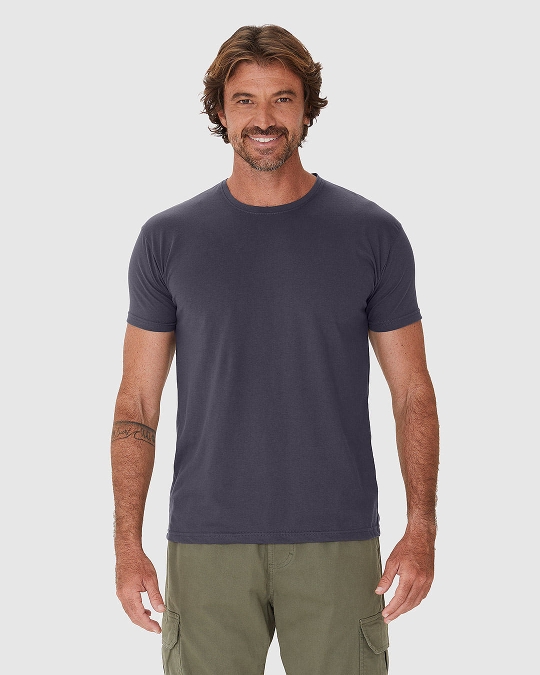 Camiseta Básica Masculina Decote Redondo Manga Curta Em Algodão Pima - Imagem 14