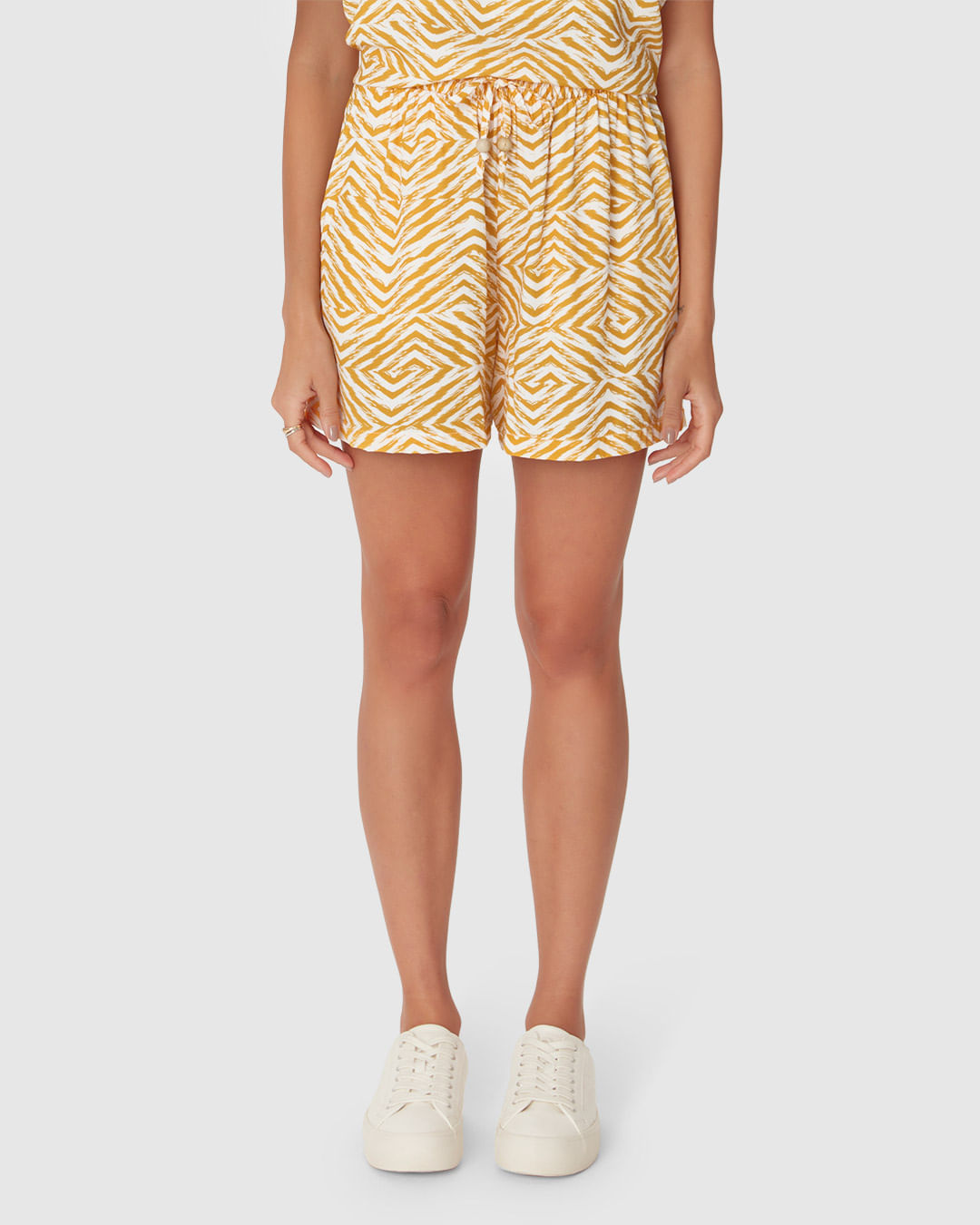 Shorts Clochard Feminino Cordão Frontal Em Viscose - Imagem 14