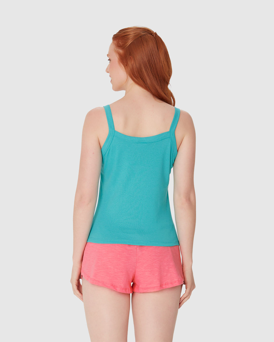 Pijama Feminino Regata Alça Fina E Shorts Em Algodão - Imagem 15