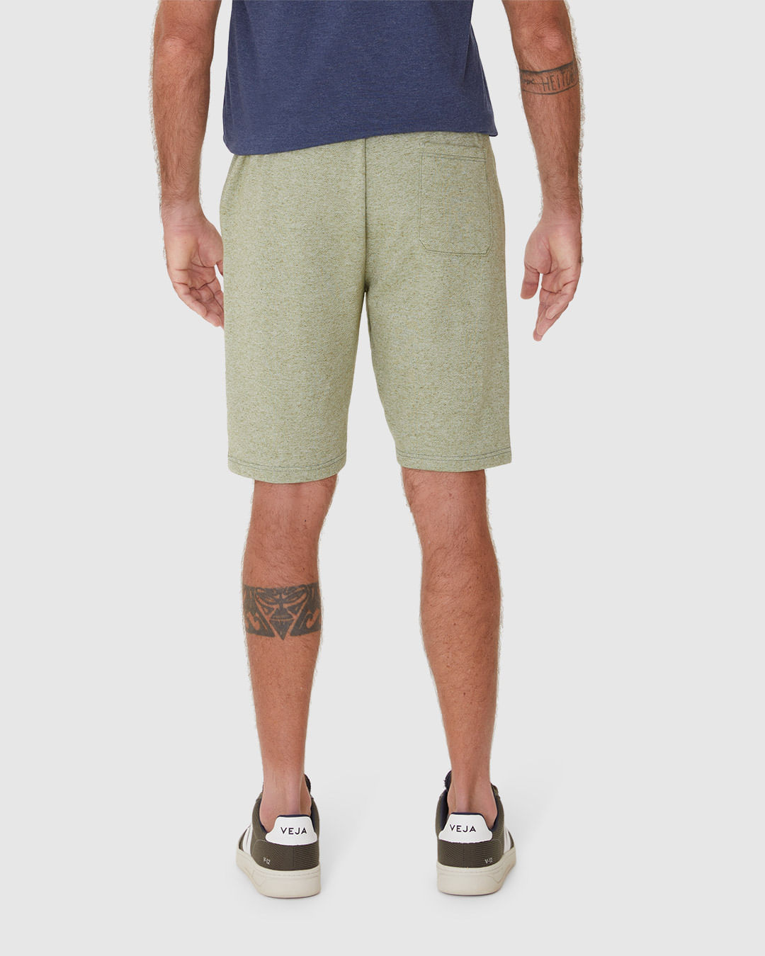 Bermuda Masculina Comfort Cadarço Frontal Em Moletom - Imagem 5