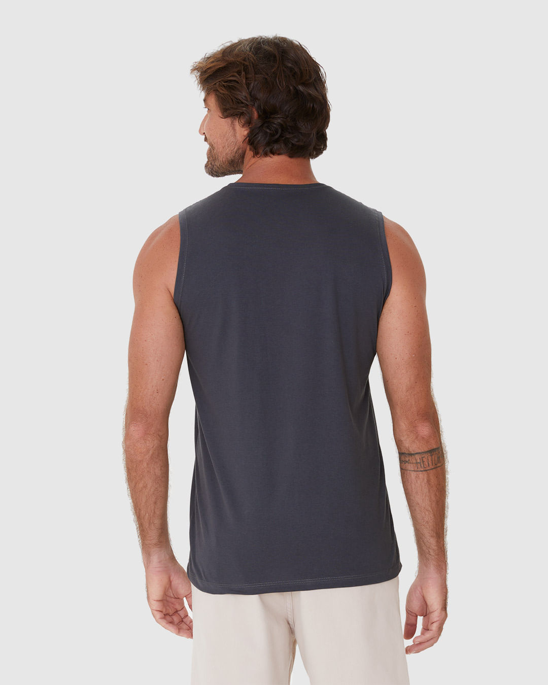 Regata Masculina Regular Em Malha Algodão Pima - Imagem 15