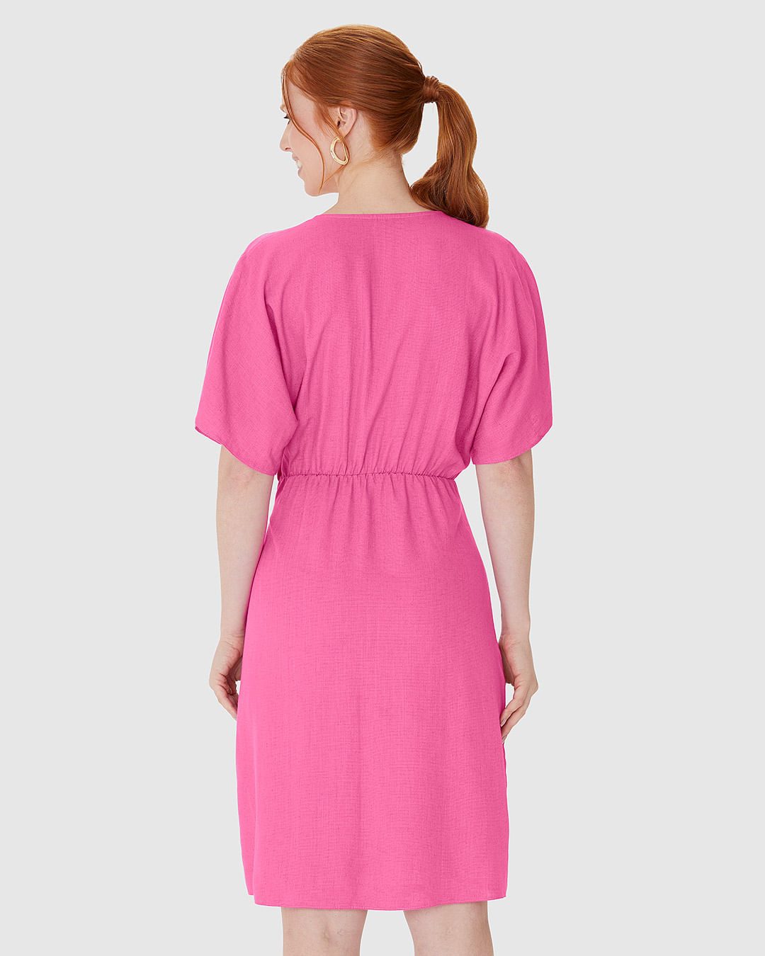 Vestido Feminino Transpassado Decote V Em Viscolinho - Imagem 15