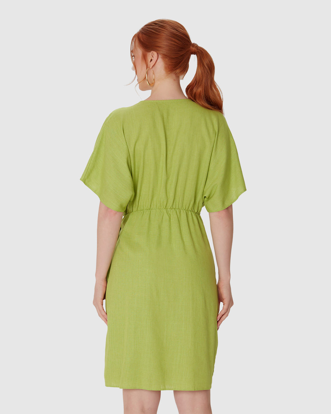 Vestido Feminino Transpassado Decote V Em Viscolinho - Imagem 25