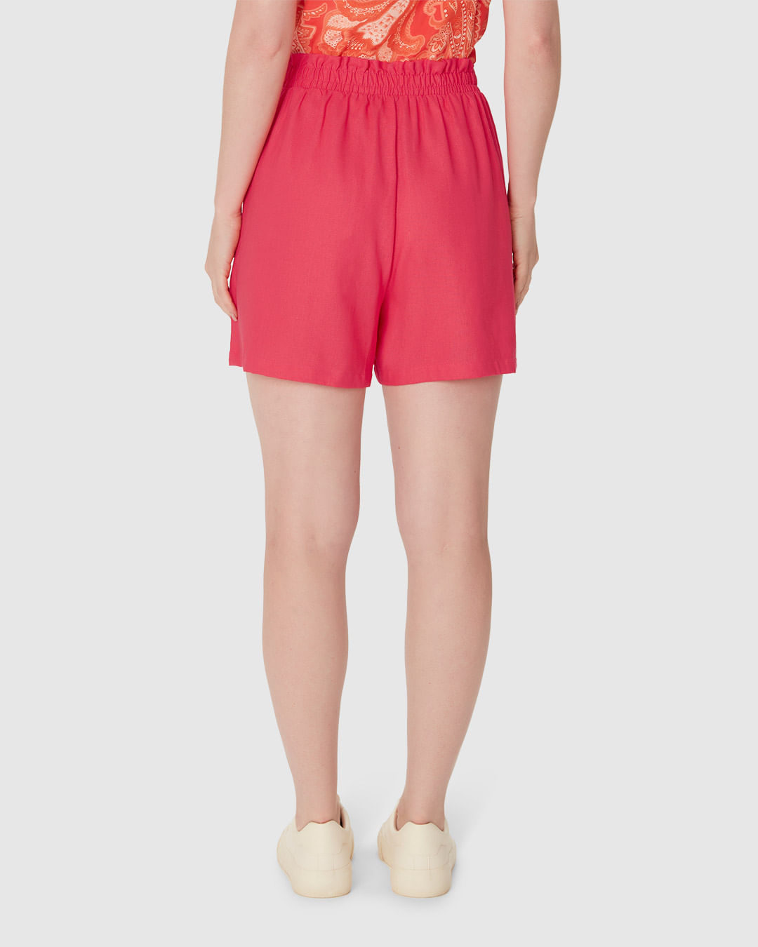 Shorts Clochard Feminino Cordão Frontal Em Viscolinho — foto 5