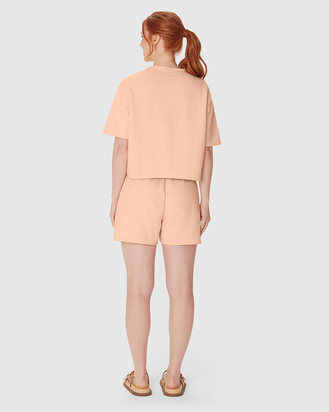 Shorts Feminino Amplo Cós Elástico Em Malha Tweed - Imagem 20