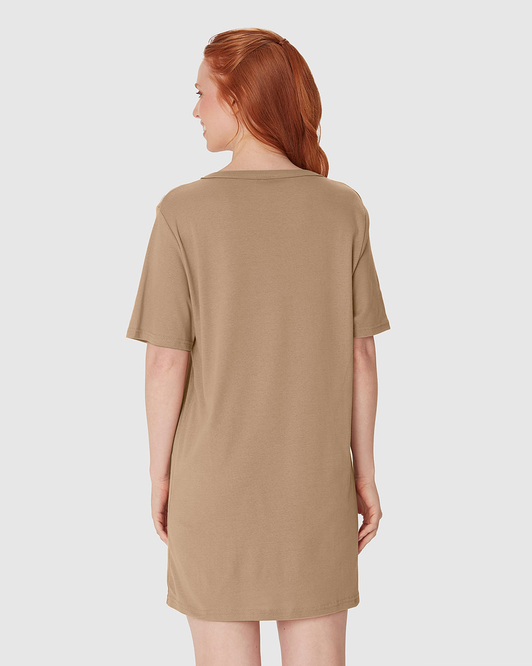 Camisola Feminina Manga Curta Estampa Frontal Em Algodão - Imagem 25