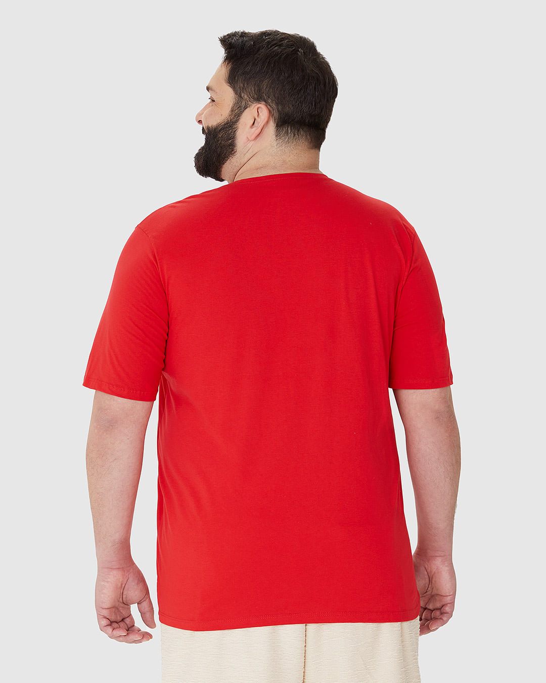 Camiseta Masculina Plus Size Decote Redondo Estampa Frontal Em Algodão - Imagem 10