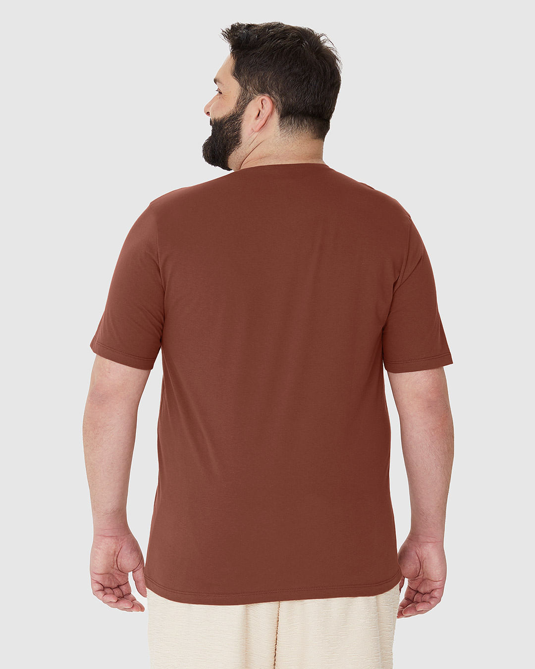 Camiseta Masculina Plus Size Decote Redondo Estampa Frontal Em Algodão - Imagem 20
