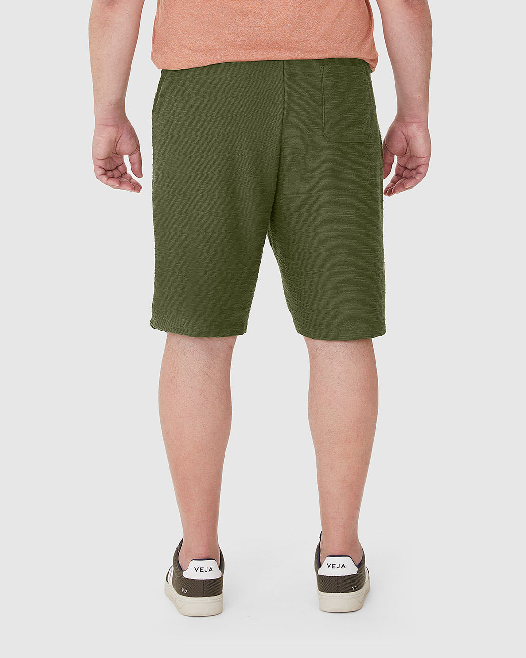 Bermuda Masculina Plus Size Cós Elástico Em Moletom Texturizado - Imagem 25