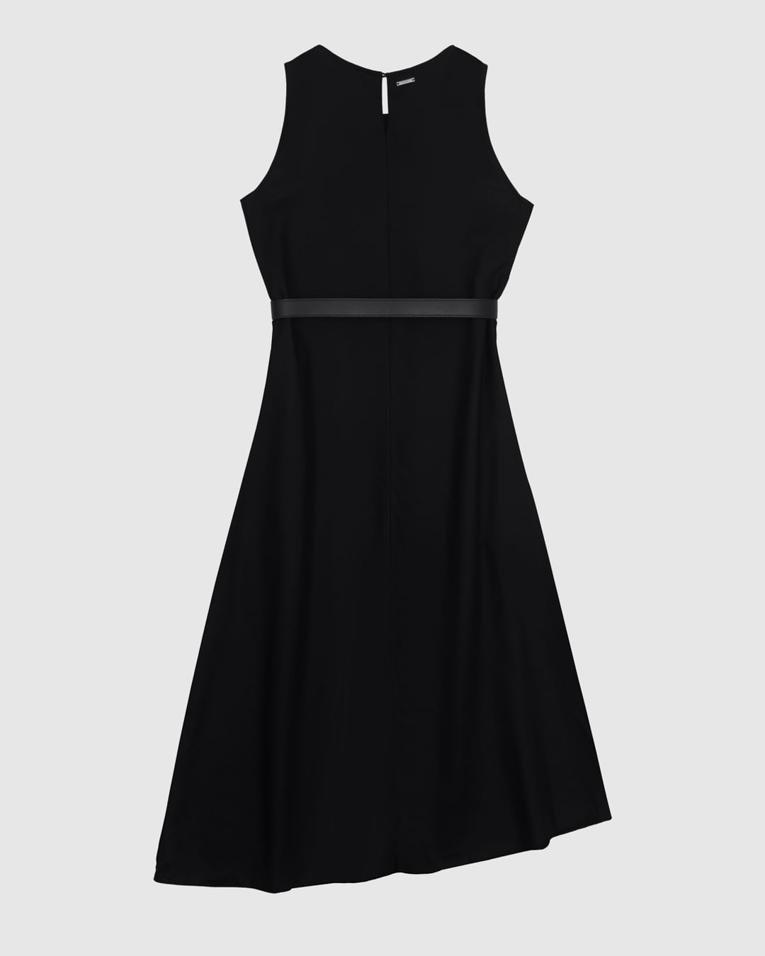 Vestido Midi Feminino Com Cinto E Barra Assimétrica Em Crepe De Viscose - ENFIM - Imagem 6