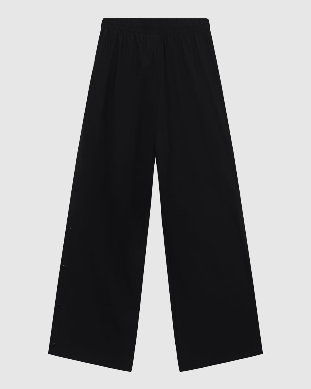 Calça Reta Feminina Abertura Lateral Por Botões Em Tafetá Com Elastano - ENFIM - Imagem 8