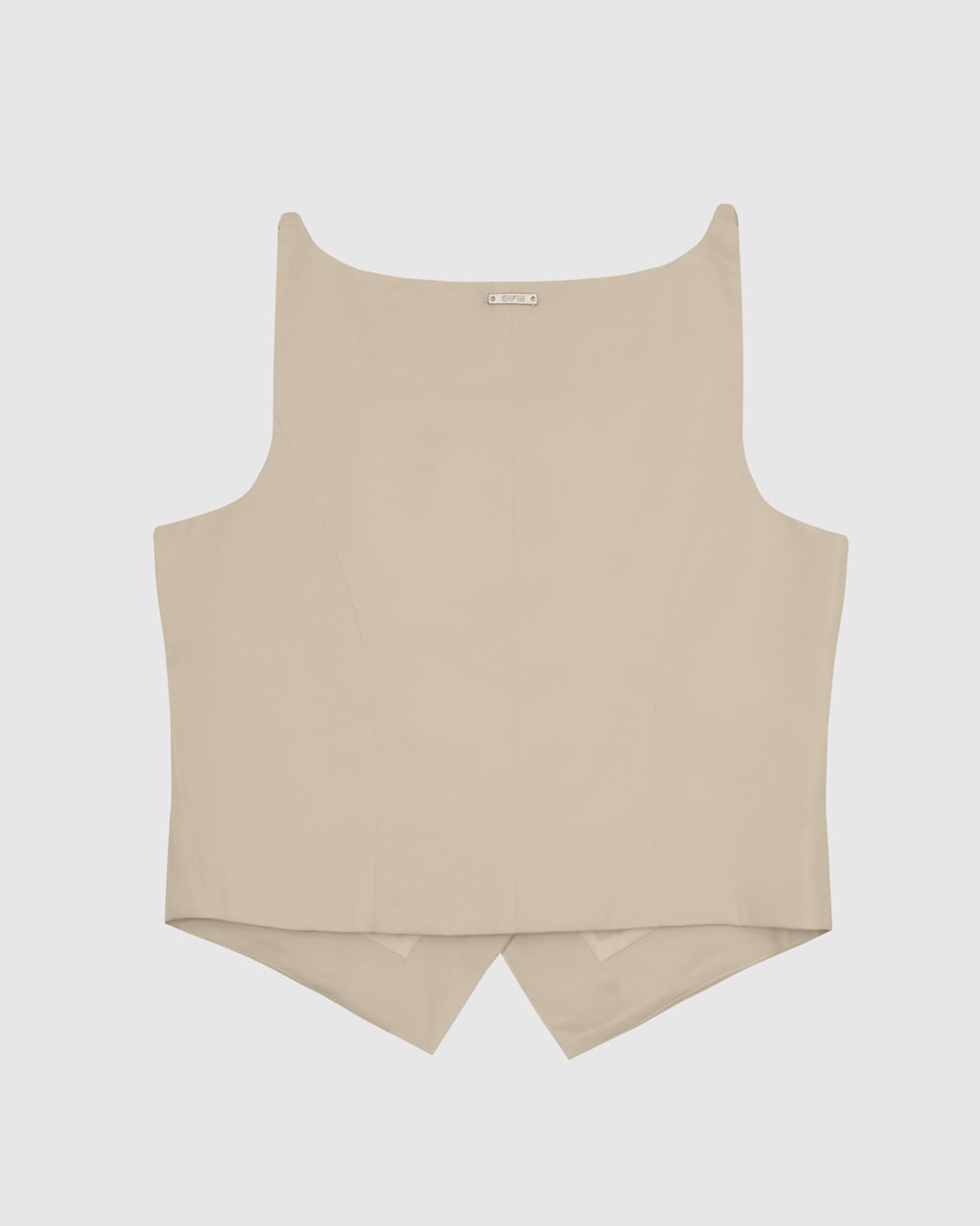 Blusa Colete Feminina Abotoamento Frontal Em Viscose Sarjada - ENFIM - Imagem 2