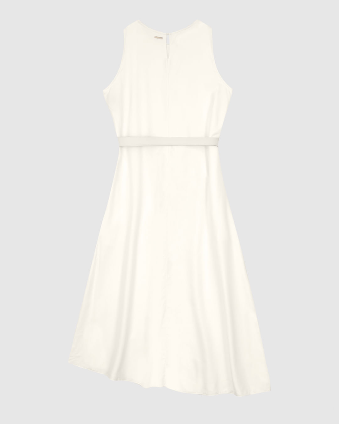 Vestido Midi Feminino Com Cinto E Barra Assimétrica Em Crepe De Viscose - ENFIM - Imagem 6