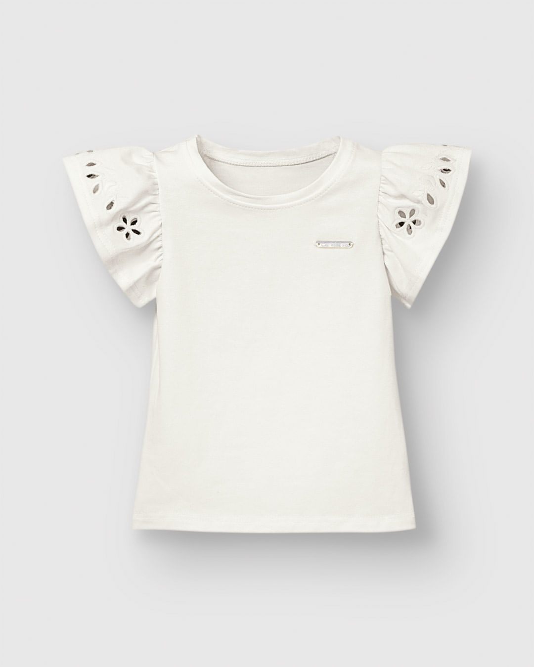 Blusa Menina Bordado Na Manga Em Algodão - Carinhoso - Imagem 7