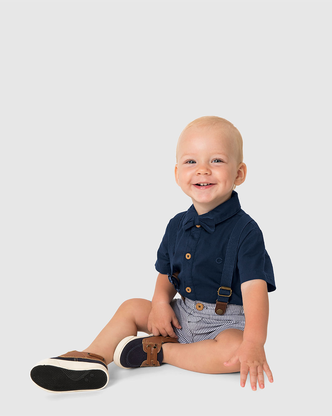 Conjunto Bebê Menino Body Detalhe Gravata Borboleta E Bermuda - Carinhoso - Imagem 16