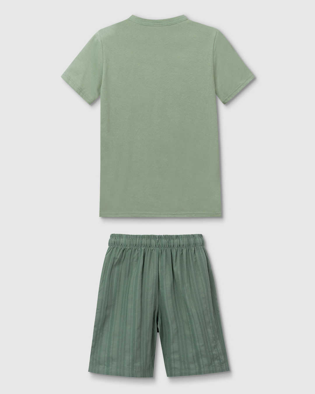 Conjunto Menino Camiseta E Bermuda Em Linho Texturizado - Carinhoso - Imagem 17