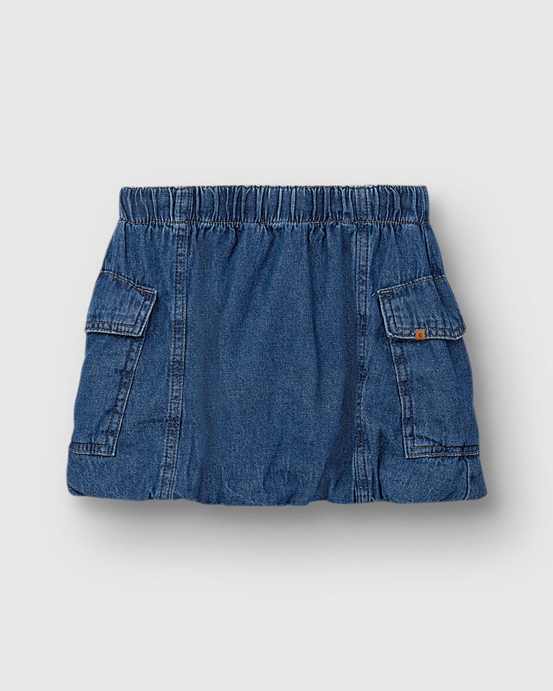 Saia Menina Balonê Bolso Lateral Em Jeans 100% Algodão - Carinhoso - Imagem 14