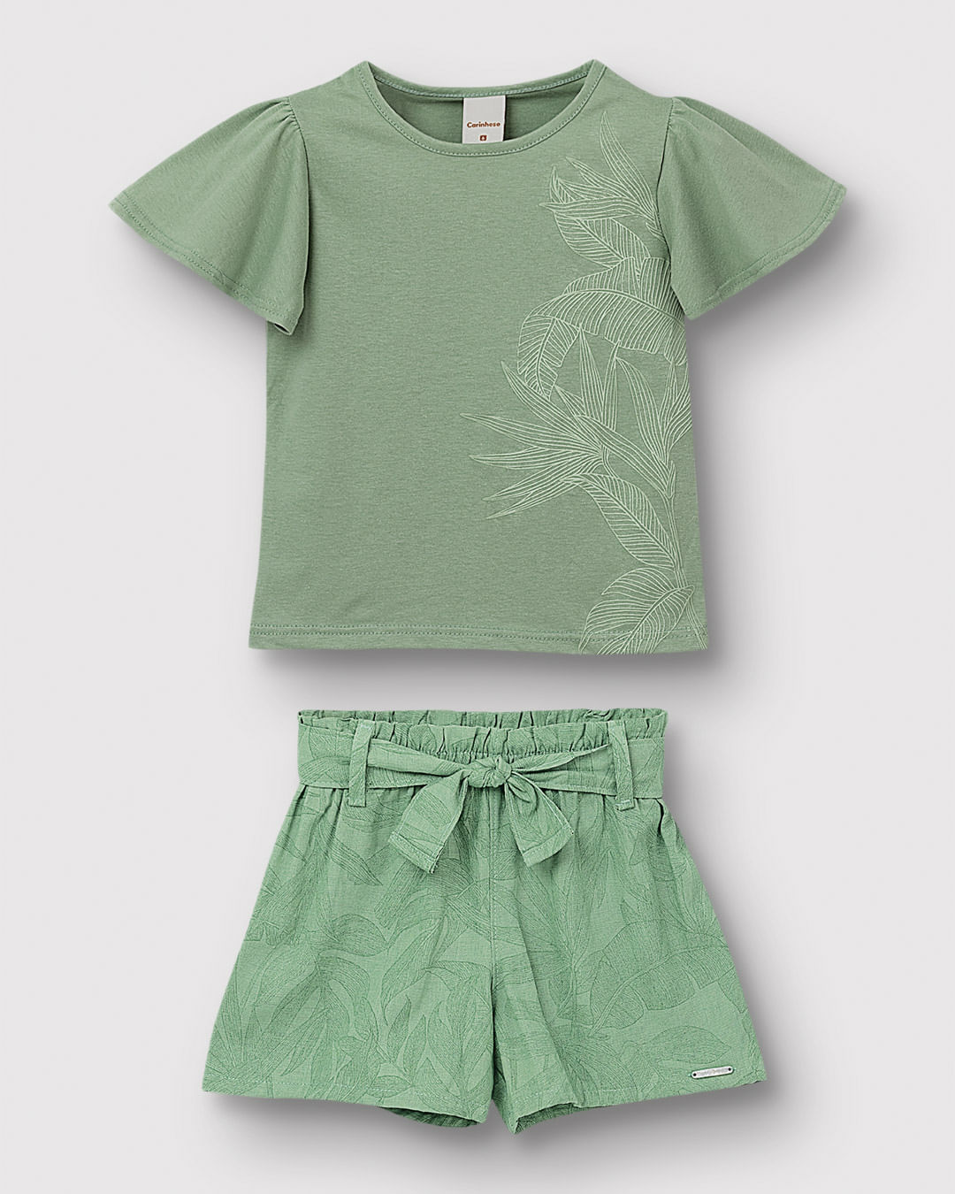 Conjunto Menina Shorts Clochard Em Viscolinho Texturizado - Carinhoso - Imagem 20