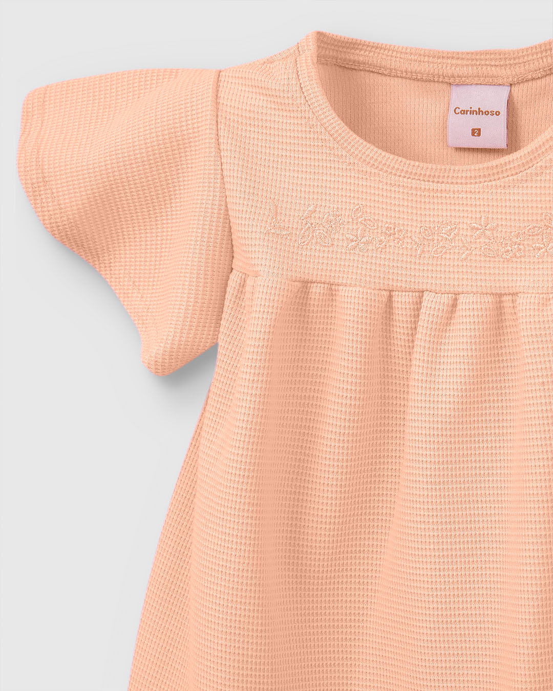 Conjunto Menina Blusa Com Bordado E Shorts Em Malha Texturizada - Carinhoso - Imagem 10