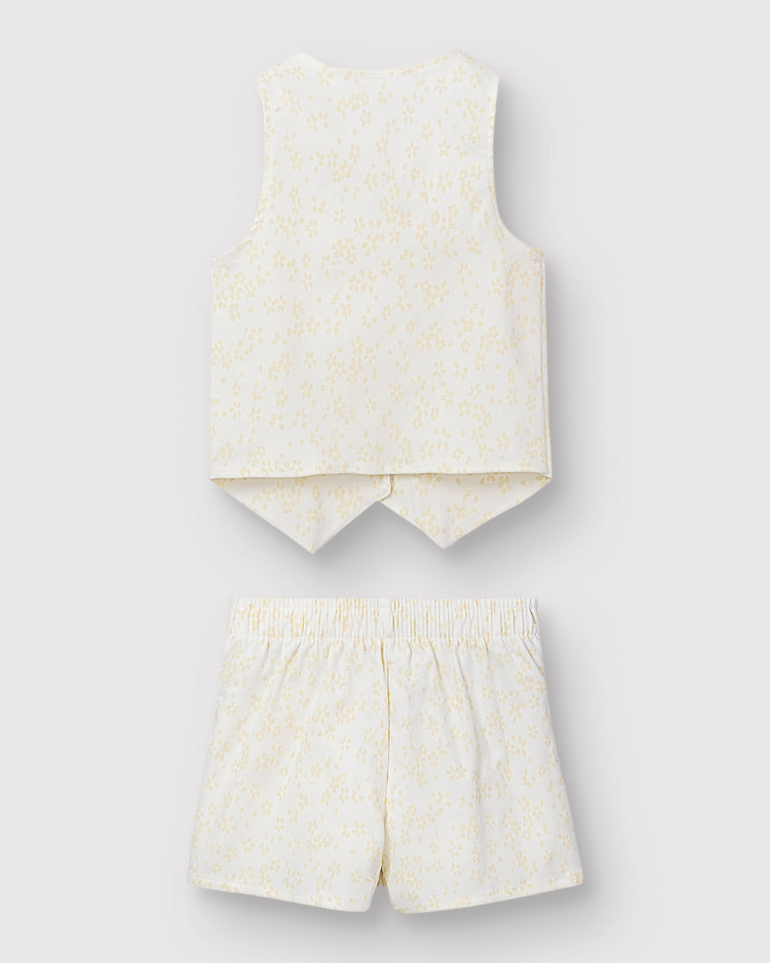 Conjunto Menina Colete E Shorts Saia Estampa Floral Em Bengaline - Carinhoso - Imagem 3