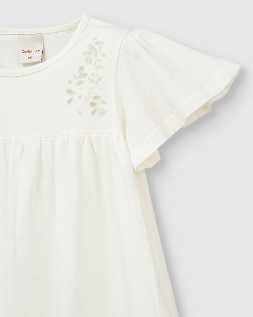 Blusa Menina Ampla Bordado Com Laser Em Algodão - Carinhoso - Imagem 15