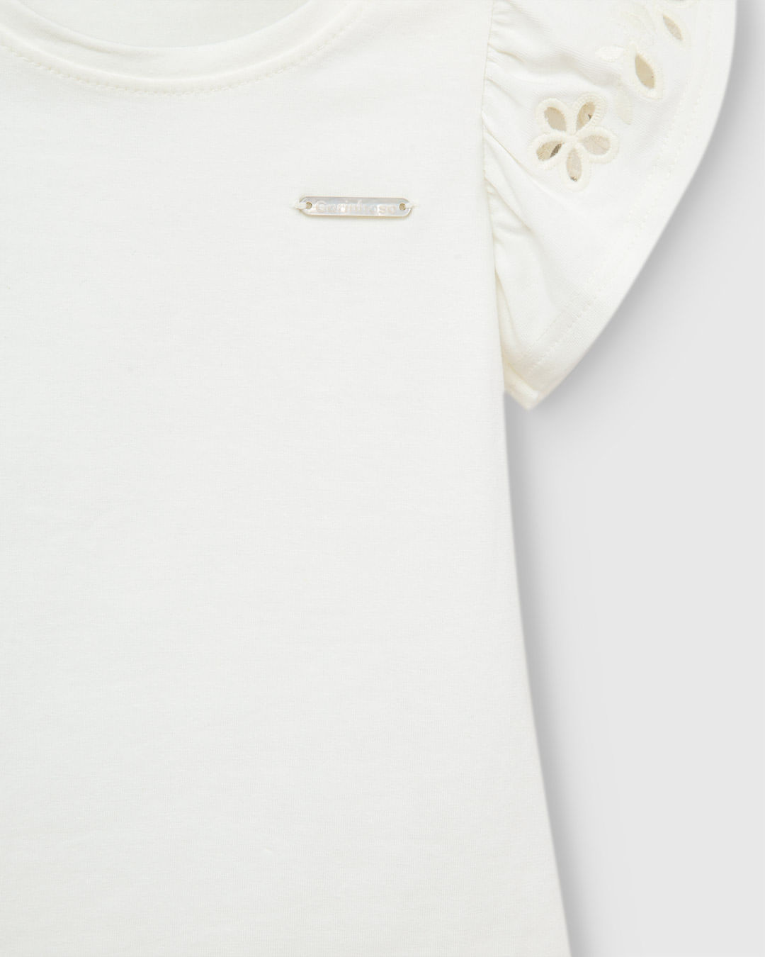 Blusa Menina Bordado Na Manga Em Algodão - Carinhoso - Imagem 9