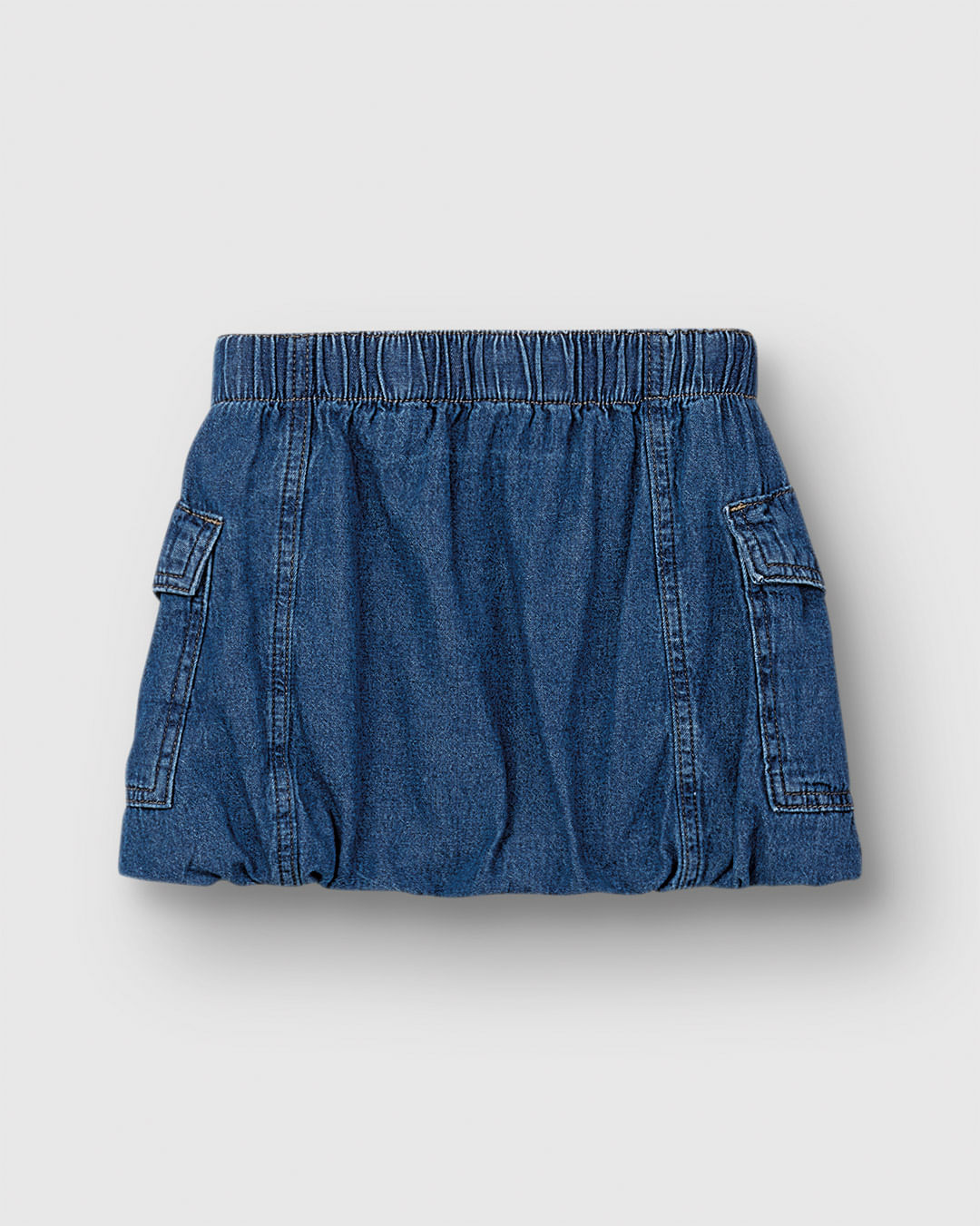 Saia Menina Balonê Bolso Lateral Em Jeans 100% Algodão - Carinhoso - Imagem 6