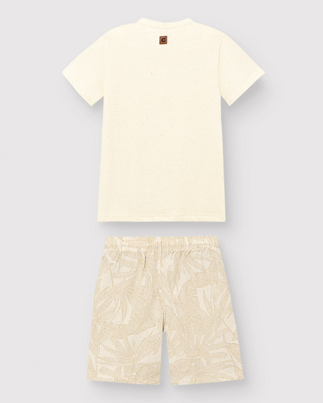 Conjunto Menino Camiseta Peitilho Frontal Em Malha Linho - Carinhoso - Imagem 21