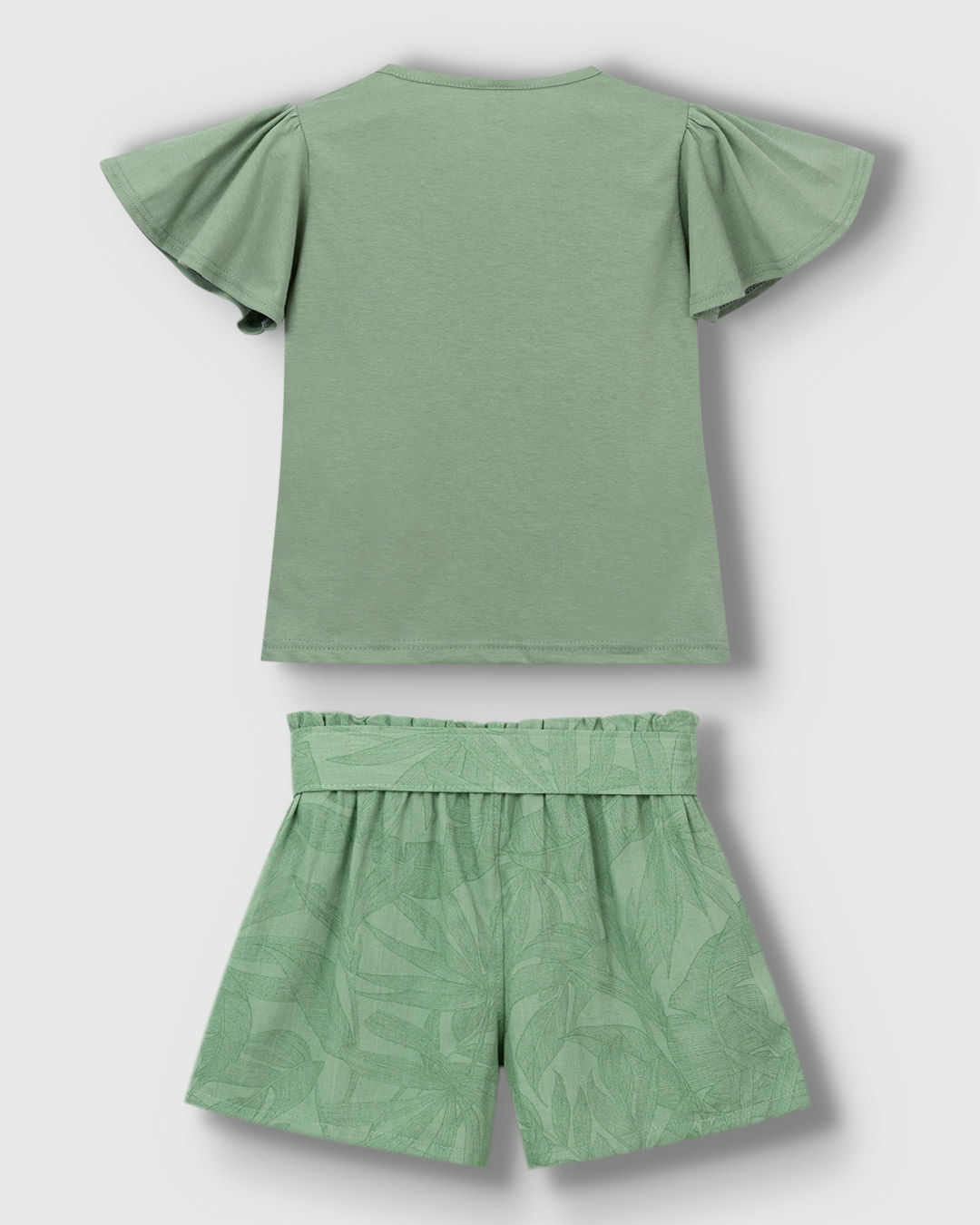 Conjunto Menina Shorts Clochard Em Viscolinho Texturizado - Carinhoso - Imagem 12