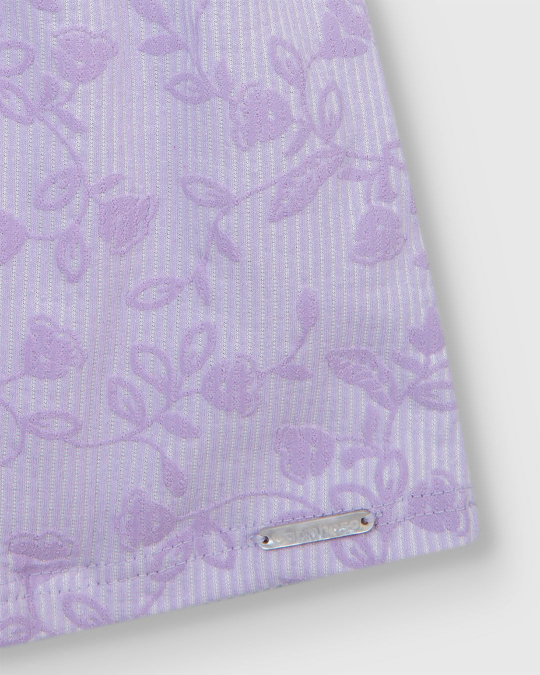 Conjunto Menina Estampa Puff Alto Relevo Em Malha Canelada - Carinhoso - Imagem 9