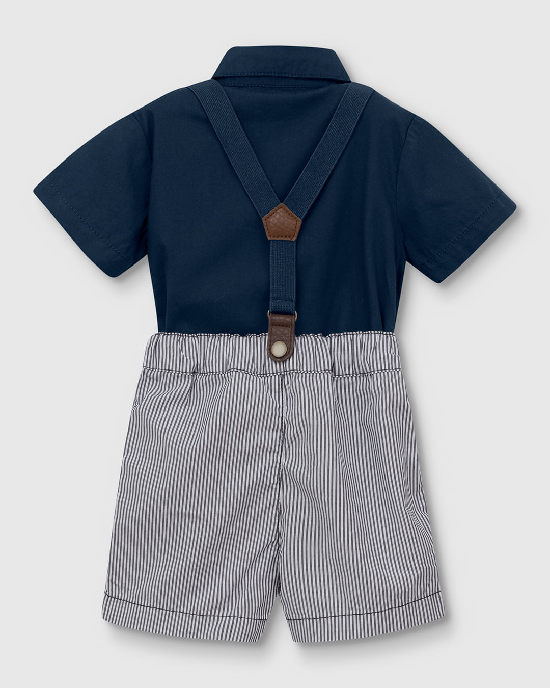 Conjunto Bebê Menino Body Detalhe Gravata Borboleta E Bermuda - Carinhoso - Imagem 9