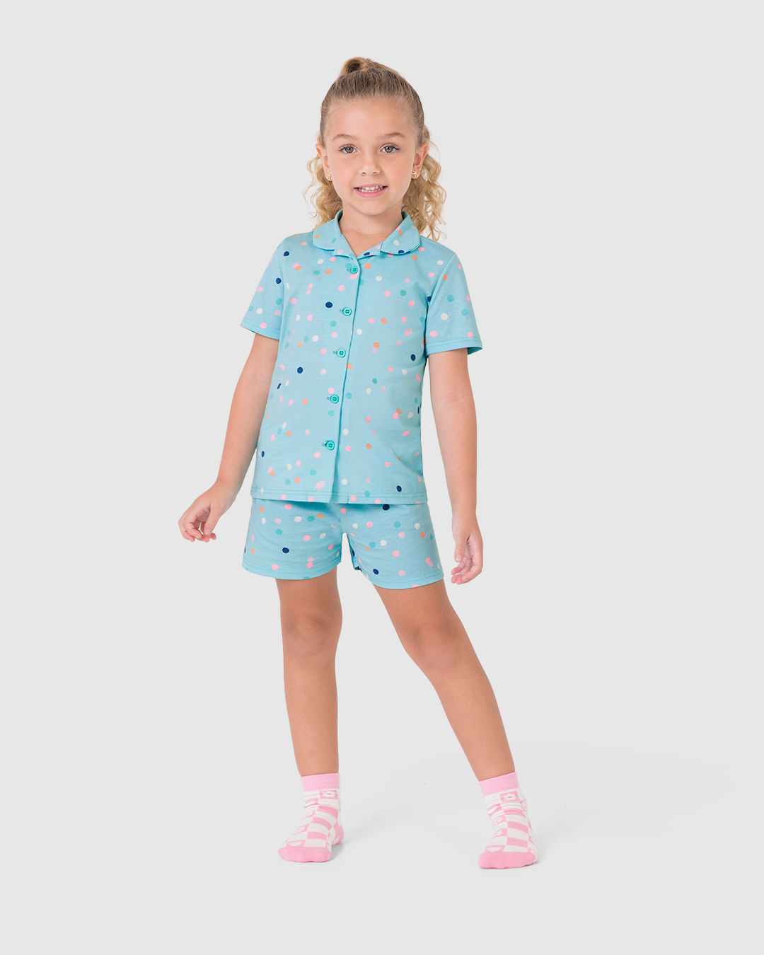 Pijama Infantil Menina Americano Estampado em Algodão Malwee Kids