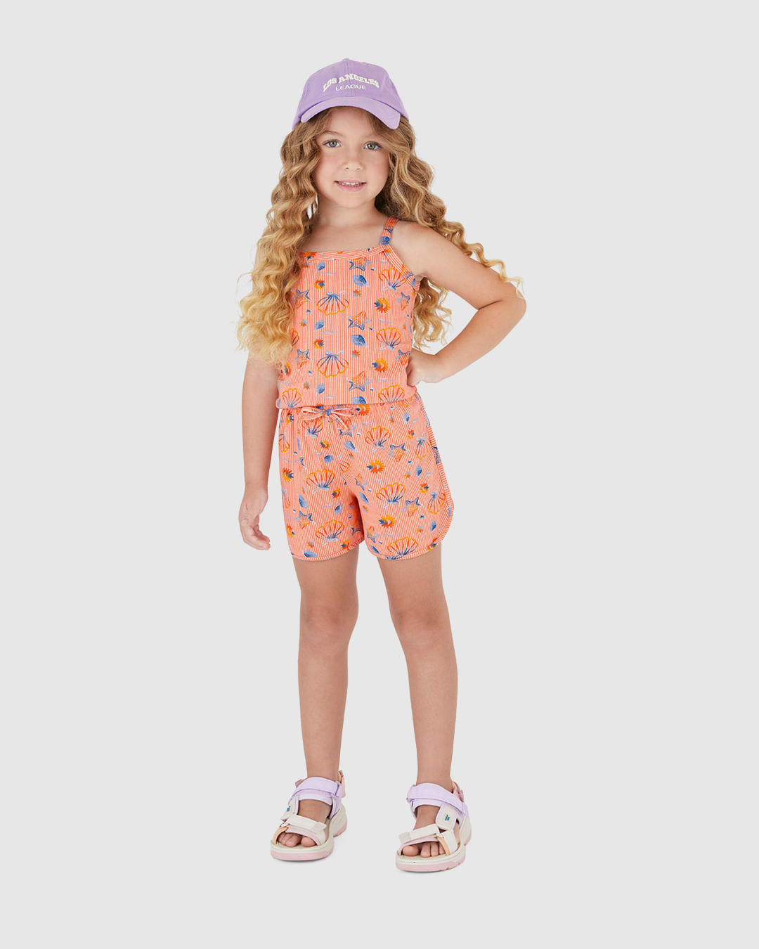 Shorts Infantil Menina Estampado Com Cadarço Em Algodão Malwee Kids - Imagem 3