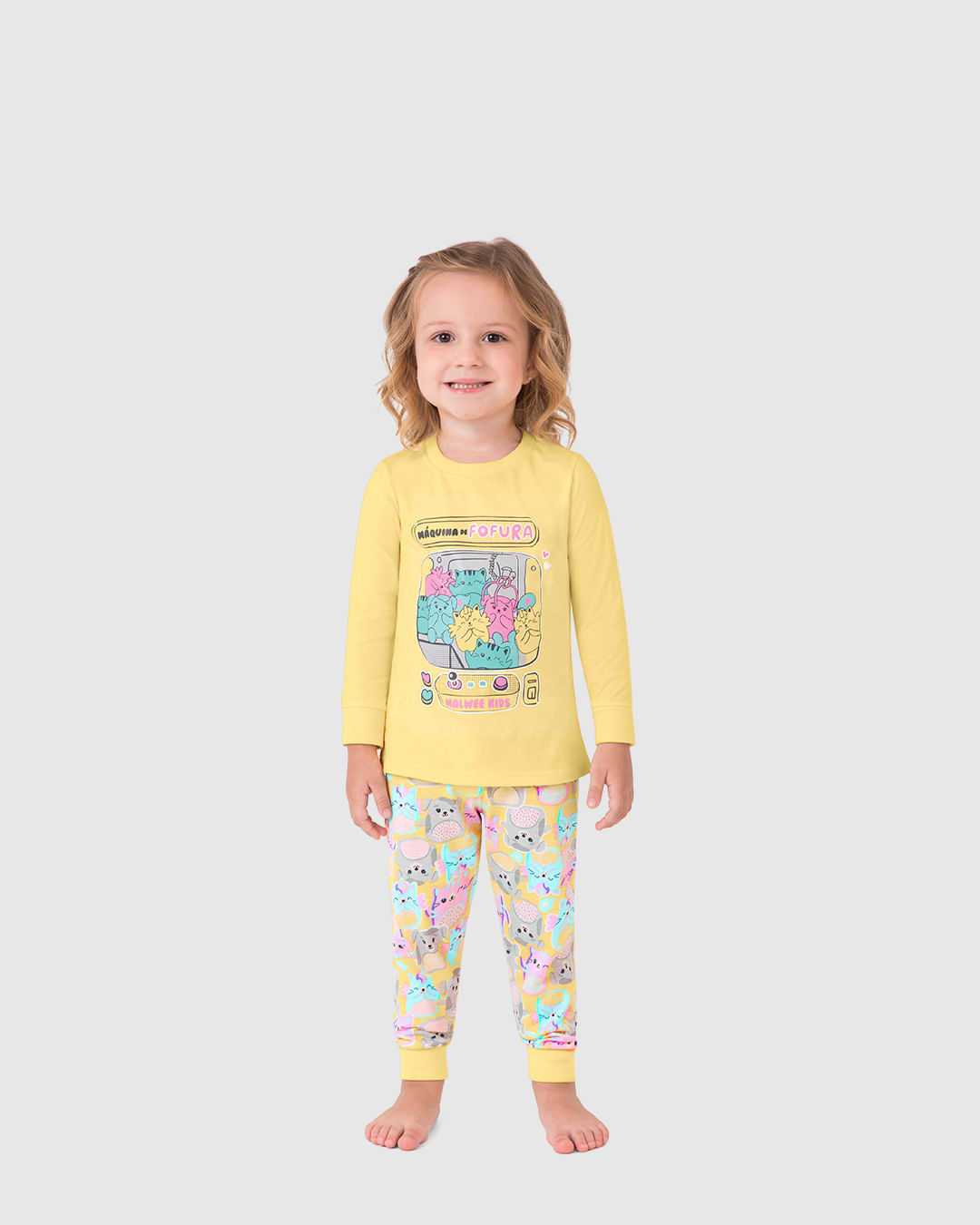 Pijama Infantil Menina Máquina De Fofura Em Algodão Malwee Kids