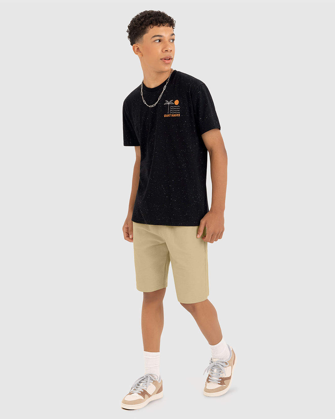 Camiseta Menino Giant Waves em Malha Botonê Malwee Kids