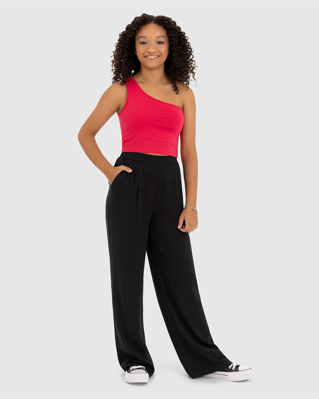 Regata Menina Cropped Decote Ombro Só Em Algodão Malwee Kids