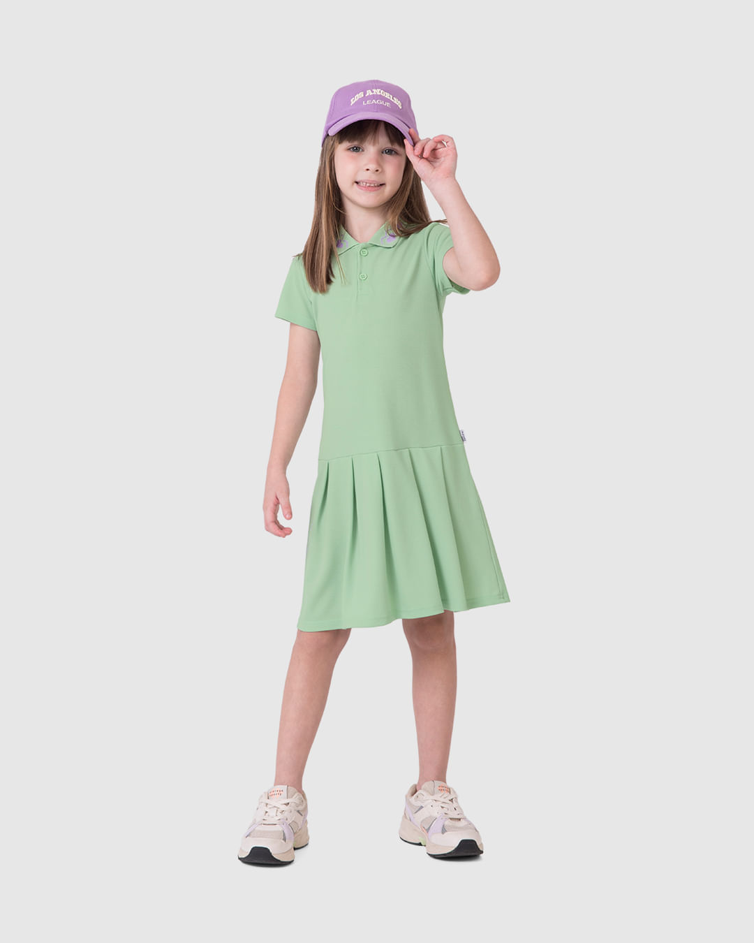 Vestido Polo Infantil Gola Com Estampa Em Piquet Premium Malwee Kids
