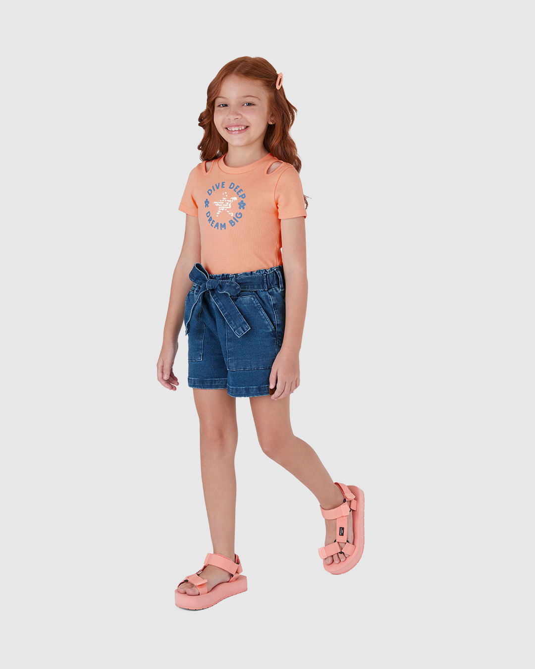 Blusa Infantil Menina Detalhe Vazado No Ombro Em Ribana Malwee Kids