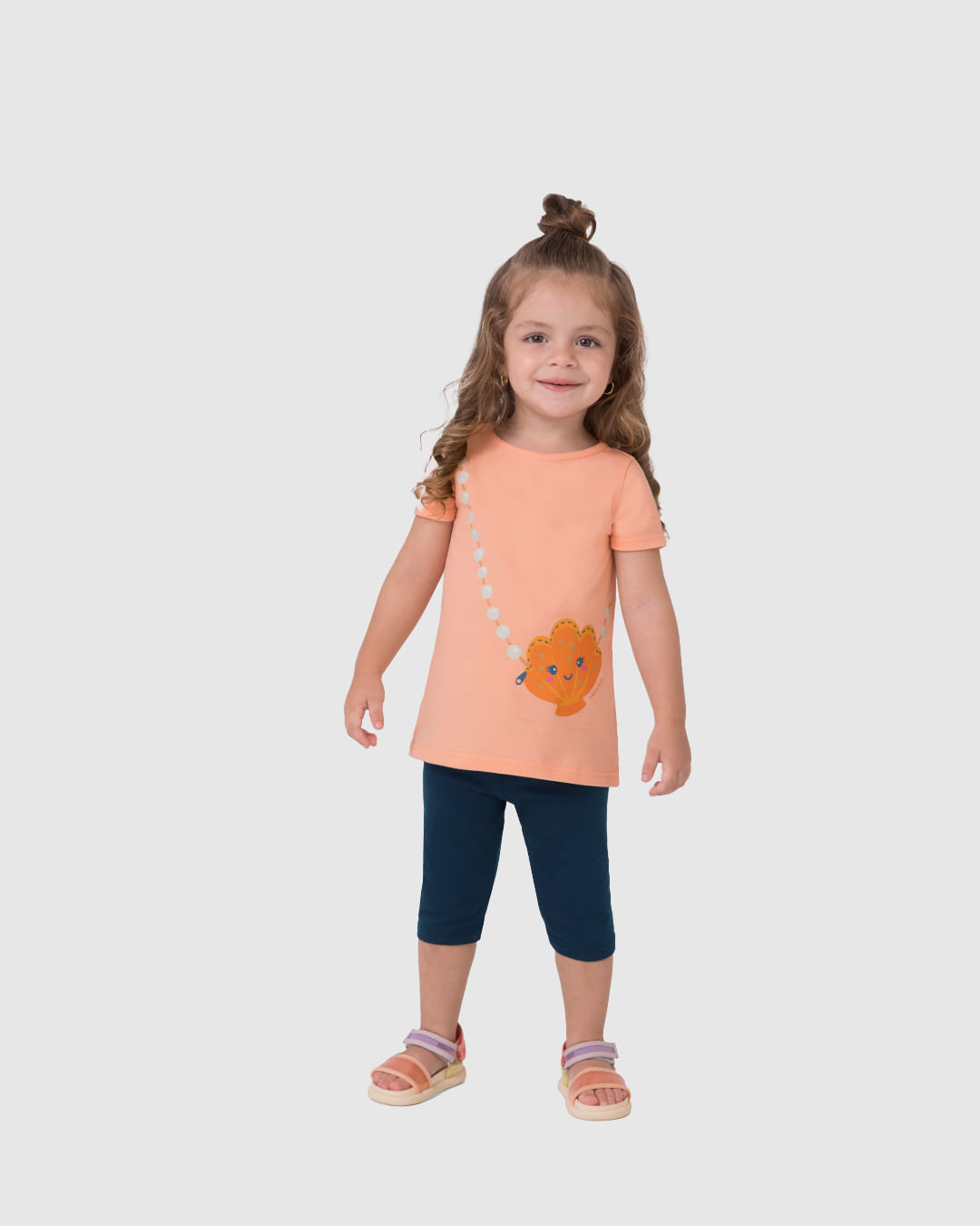Conjunto Infantil Menina Blusa Estampa Com Glitter Em Algodão Malwee Kids - Imagem 9